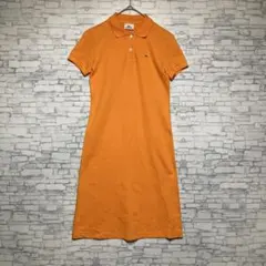 ラコステ　ロング丈　半袖ポロシャツ　レディース　トップス　カジュアル　シンプル