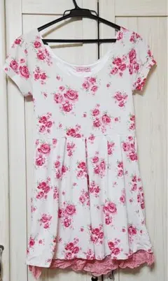 y2k 平成ギャル　希少品　SugarGloss MA＊RS 薔薇柄　ミニワンピ