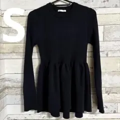 ペプラムニット 長袖