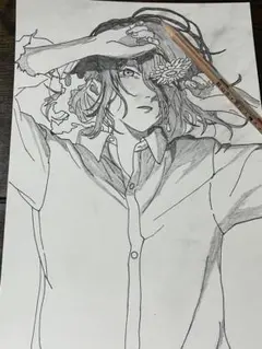 手描きイラスト レゼ ファンアート チェンソーマン 小色紙 - メルカリ