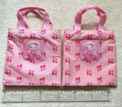 ハローキティ ベア 苺 ミニバッグ 2個セット 平成レトロ