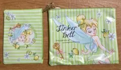 ティンカーベル フラットポーチセット レモン 春 パステルカラー 2個セット