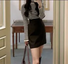 GRL 黒 タイトスカート