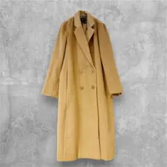 【Libby＆Rose】シャギー　ダブルチェスターコート　ロングコート　キャメル