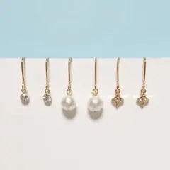 シンプルピアス3点set☆A