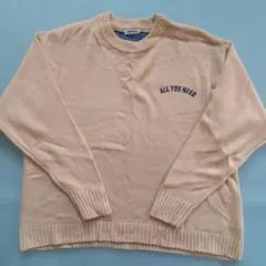 VEHEMENT. 刺繍入りニットセーター オリーブグリーン　Ｌ