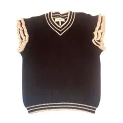 【美品】Chloe クロエ Vネック ラッフル ノースリーブ ニットのサムネイル