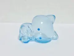 透明子猫ソフビマスコット blue