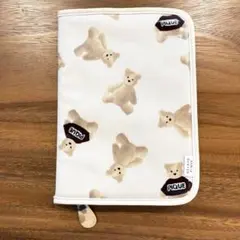 ジェラートピケ くま 母子手帳ケース A5 ファスナー ベビー