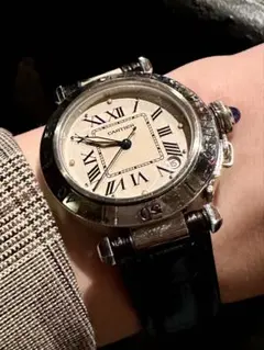 カルティエ 刻印あり パシャC 35mm用 純正クロコベルトのサムネイル