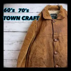 本革スエード生地】60sヴィンテージJCPenneyコーデュロイレザージャケット