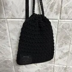 Yohji Yamamoto ヨウジヤマモト ハンドバッグ 編みバッグ ブラックのサムネイル