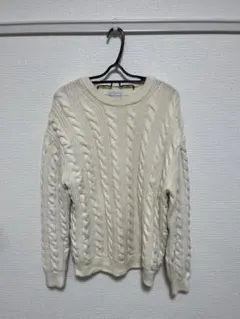 J614☆リーバイス カシミヤ混ウール セーター アラン編み ニット 1