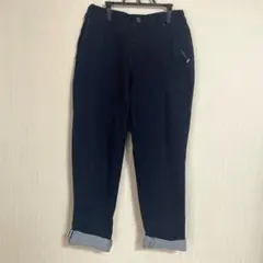 しまむら　ダークブルーデニムワイドパンツ