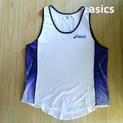 【値下げ】​アシックス シングレット JASPO O XL ホワイト ランシャツ