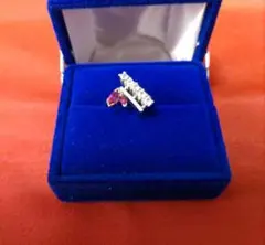 925シルバー　ルビーのようなファッションリング