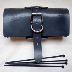 レザーコンパクトバッグ/姫路産ダークネイビー牛革/ツール/バック/ハンドメイド