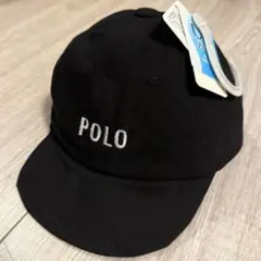 【新品】POLO Baby 黒　ベビーキャップ 48-50cm タグ付き