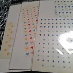 シールセット ハート 星 雪の結晶 水滴　転写シール