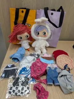 ILEMER イルメール ハッピードール 2体 & 着せ替え服 まとめ売り