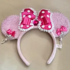 ディズニー ミニー カチューシャ イヤリング ピンク