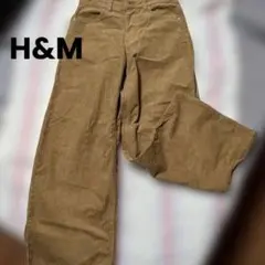 H&M ブラウン コーデュロイワイドパンツ EUR 36