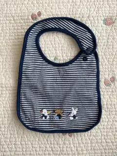 ファミリア　スタイ　ネイビー　ストライプ　刺繍