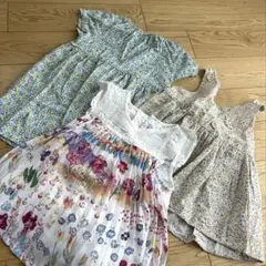 キッズ 花柄カジュアルワンピース セット