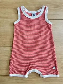 プチバトー ベビー ノースリーブロンパース　3M/60cm