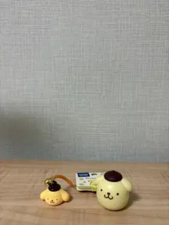 ポムポムプリン 鈴付きストラップ マスコット 2点セット
