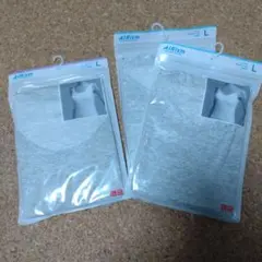 新品　AIRism タンクトップ✕1　キャミソール✕2　グレー　レディースL