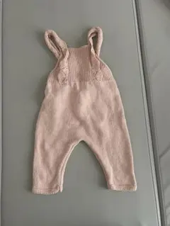 ZARA ピンク ニットサロペット 1-3month