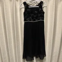 ashill パーティードレス ワンピ黒 38 Mプリーツ 結婚式 二次会