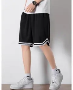 バスケットパンツ XL ２枚セッ　黒 白　バスパン　ハーフパンツ　トレーニング
