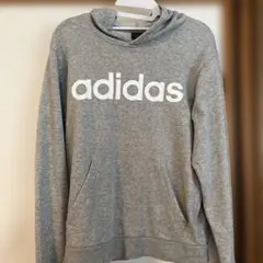 adidas プルオーバーパーカー グレー S