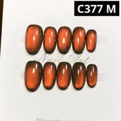 現品ネイルチップ　ショートオーバル　ワンカラーマグネット秋冬ニュアンスツヤ大人