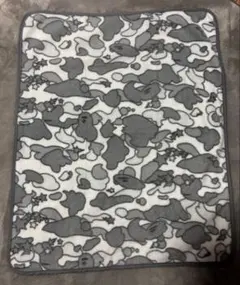 A BATHING APE グレー カモフラージュ フリース ミニマット