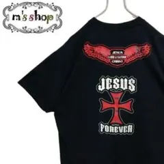 US輸入 デザイン バックプリント ロゴ Tシャツ ブラック