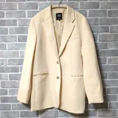 ZARAザラ テーラードジャケット クリーム ベージュ系 上品 高見え 通勤 春