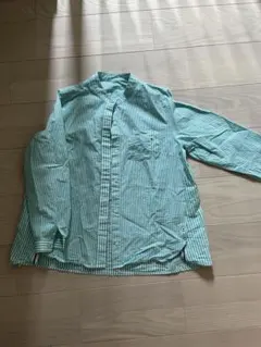 グリーンストライプシャツ　M〜Lサイズ