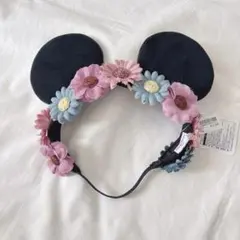 新品 ディズニー 花飾り ヘアゴム カチューシャ