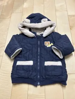 キムラタン ピッコロ ネイビー コート くま 80