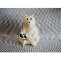 カメラと春のおさんぽ　〜しろくま貯金箱〜