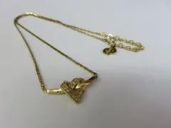 Dior ディオール ハート ラインストーンネックレス ゴールドカラー 希少 ④