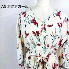 aquagirl　アクアガール　花柄ロングワンピース　0061