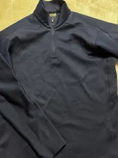 ネイビー ハーフジップ トップス ポリエステル100%