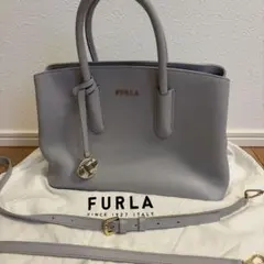 FURLA ライトブルーミニハンドバッグ　ショルダーバッグ　※訳あり