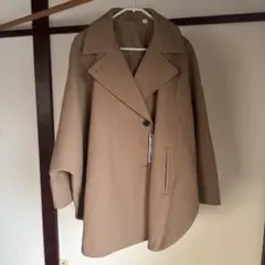 【未使用、タグ付き】GU コージーメルトンケープコート XL ベージュ