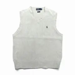 Polo Ralph Lauren 90年代 Vネック コットンニット ベスト