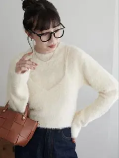 未使用＊ディスコート＊フェザーヤーンキャミセットプルオーバー